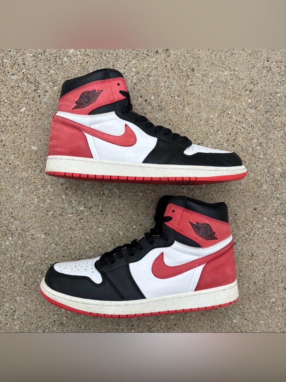 Size 12 Jordan 1 Retro High Track Red /best hands in the game Worn No Box